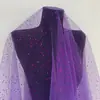 Brocado de linha única hexagonal peças grandes e pequenas malha hexagonal lantejoulas brilho roupas infantis vestido de palco feito à mão DIY tecido decorativo