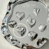 Colgante Plegado con Forma de Corazón Acrílico Simple Galvanizado Accesorios de Materiales para Colgar en Cadena de Teléfono Bolsos Decoración Hecho a Mano DIY