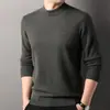 Suéter Engrosado de Lana Cachemir Peinada Hengyuanxiang para Hombre Otoño e Invierno 2025 Nuevo Suéter de Lana para Hombre de Cuello Alto