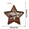 MZ1227-1248 Transfronteiriço; Enfeites de Natal em madeira com luz LED para decoração de mesa festiva