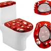 Amazon Transfronterizo Navidad Cubierta de Polvo para Inodoro Set Tema Navideño Protector para Tanque de Inodoro Venta al por Mayor
