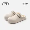 Pantuflas de algodón impermeables Birkenstock para mujer, sencillas y elegantes para otoño e invierno, con forro de felpa para abrigar, adecuadas para usar en interiores y exteriores, y disponibles como juego para parejas