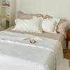 Estilo Coreano Simple, Suave y Amigable con la Piel Cubierta de Cama de Algodón Puro Juego de Tres Piezas Acolchado Borde de Algodón Acolchado Sábanas de Tatami Antideslizantes