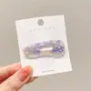 Celebridade da internet simples placa de acetato BB clipe para meninas franja lateral clipe lateral florido cor de casco de tartaruga oco gota d'água grampo de cabelo