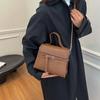 Bolso retro de diseño de nicho 2025, nuevo bolso de textura para otoño e invierno, bolso bandolera coreano de color sólido, bolso cuadrado pequeño.