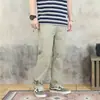 Calça Casual Leve de Seda Gelada com Bolso com Zíper Masculina de Verão Secagem Rápida Respirável Solta Caimento Reto Calça Esportiva