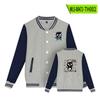 Chaqueta de Béisbol con Temática de Manga Japonesa, Uniforme de Béisbol de Manga Larga para Otoño, Chaqueta Casual Holgada Estilo Oversize para Pareja