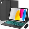 Adequado para Case Protetora de Tablet Ipad11 Geração A16 Teclado Bluetooth Luminoso Sensível ao Toque 10ª Geração 10.9 polegadas Case de Couro Air8