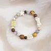 Pulseira de cerâmica de Jingdezhen por atacado antiga com miçangas popular pequena arte fresca doce nova joia de pulseira chinesa