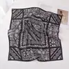 Bufanda de Seda con Estampado Paisley para Viaje Bufanda Cuadrada Color Block Bufanda Cuadrada Pequeña Artística Retro Bufanda Protectora para el Cuello Decorativa Cuello Transpirable Flujo