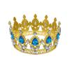 Corona Nupcial Barroca Multicolor Transfronteriza Tocado Corona de Baile de Certamen de Reina de Belleza Decoración de Flores Corona Redonda Completa
