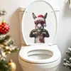 Fun-m653 Cabeça de Burro Divertida Pegadinha Chapéu de Natal Tampa de Vaso Sanitário Banheiro Adesivo Decorativo de Personalidade Autoadesivo