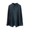 [Oufan] 8159 camisa elegante Feminina Outono 2023 nova estilo coreano design solto senso de design fenda nas costas camisa em camadas