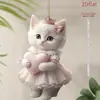 Chaveiro de Acrílico com Acessórios de Rosa Plana, Gatinho de Desenho Animado, Olho de Dia dos Namorados, Mochila Grande 2D, Carro, Transfronteiriço