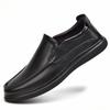 Preço especial primeira camada de couro de vaca sapatos casuais de couro macio sola macia um passo Bean sapatos de couro de vaca all-match sapatos masculinos