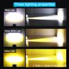 Farol de LED para motocicleta lente de duas cores luz de carro elétrico luz de motocicleta luz de avião luz de carro LED modificada transfronteiriça