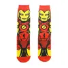 Calcetines de algodón para hombre de comercio exterior, calcetines de tubo largo con personalidad, calcetines de animación de dibujos animados, calcetines de algodón de dibujos animados, calcetines de tendencia del rey esqueleto