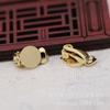 Clip para la oreja con placa de pegamento DIY chapada en oro de color Yiwu Gold Ray, clip para la oreja con superficie de malla vacía, accesorio para bandeja de perlas B299