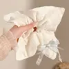 Lenço quadrado grande com estampa floral pequena, elástico de cabelo para mulheres, faixa de cabelo elástica, acessório de cabelo com estilo coreano de alta qualidade