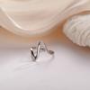 Anillo Mobius de Plata de Ley 925 Fangxing para Mujer Anillo para Dedo Índice Ola Francesa Japonesa y Coreana Diseño Ins Estilo Frío Anillo de Cola