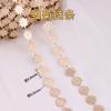 Cadena de Oro de 14K Cen Pequeña Redonda con Diamantes Cadena DIY Extensión Collar Pulsera Joyería Cadena Suelta Accesorios Cadena Accesorios de Cadena