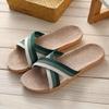 Pantuflas de Lino al por Mayor Hogar Pareja Interior Absorbentes de Sudor Silenciosas Piso de Madera Algodón Lino Hogar Pantuflas Gruesas Verano