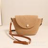 Bolso Cruzado Pequeño Fresco Tejido Nuevo Simple Casual Hombro Bolsa de Algodón Bolsa Casual Cubierta Bolsa de Paja Versátil Bolso de Mujer