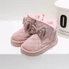 Novas Botas de Algodão Quentes de Inverno para Crianças, Botas Curtas Quentes para Meninas, Botas de Neve Infantis, Sapatos de Algodão para Crianças Pequenas e Médias 5149