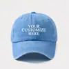Gorra de Béisbol Vintage Lavada y Desgastada con Patrón de Impresión Digital Personalizado DIY, Sombrero de Protección Solar para Deportes al Aire Libre, Sombrero de Moda Urbana