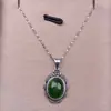 Collar con colgante para mujer de plata s925 con incrustaciones de jade de litio púrpura de luz de luna gris azul marino, cadena para clavícula, retro, exquisito