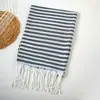 Toalha de Praia Turca Toalha Listrada com Franjas Secagem Rápida Absorvente Tamanho Grande Vários Estilos Atacado Logotipo Personalizado