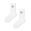 Calcetines Deportivos de Moda para Hombre Otoño e Invierno Retro Sonriente para Mujer Media Pantorrilla Coreano Americano Ins Calcetines de Baloncesto Blanco