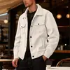 Chaqueta de Trabajo para Hombre de Pana Vintage con Solapa Corte Holgado Cálida Otoño/Invierno Superior Venta Directa de Fábrica