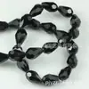 Material de cuentas hecho a mano para manualidades, accesorios de flores, cuentas sueltas, cristal, agujero mediano, cuentas de gota 10x 15 mm 50/tira