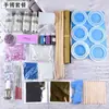 Bolsa de materiales de pegamento de cristal hecho a mano DIY anillo de oso pulsera mahjong estrella bola llavero colgante bolsa de materiales