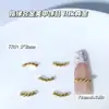 Accesorios de Arte para Uñas de Aleación para Bordes de Dedos Dorados y Plateados de Gama Alta Accesorios para Uñas con Forma Trenzada de Venta Caliente Transfronteriza al por Mayor