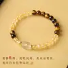 Nuevo Pulsera de Cuarzo Dorado Rutilado Natural y Ojo de Tigre Estilo Chino Pixiu Diseño de Nicho Moda Estilo Lujo Ligero Pulsera de Círculo Único Suministro