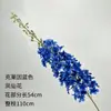 Flor Artificial Nueva Estilo Chino Azul Klein de Un Tallo Venta al por Mayor Flor Falsa Azul Oscuro Arreglo de Decoración para Salón de Bodas