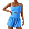 Europa e Estados Unidos Amazon transfronteiriço macacão justo de alça de ombro para costas bonitas feminino macacão esportivo de ioga shorts
