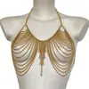 Ropa Zhuru Transfronteriza Europea y Americana Verano Más Vendido Sexy Hueco Atrevido Atuendo de Chica Hot con Cadena Corporal Dl0070