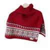 Bufanda Chal de Jacquard de Doble Cara Estilo Fair Isle Retro para Mujer Otoño/Invierno Tacto de Alta Gama Fácil de Superponer Calentador de Cuello Alto
