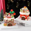 Decoração de Bolo de Natal Feliz 2025 Papai Noel Sino Boneco de Neve Homem de Gengibre Decoração para Assar Plug-In