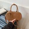 Bolsa de Mão Nicho Estilo Coreano da Moda Bolsa Bowling 2025 Nova Tendência Bolsa Boston Simples Casual Bolsa de Ombro
