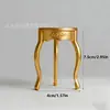 1:12 Mesas Auxiliares Triangulares Mini Esquina Lado Accesorios para Casa de Muñecas Modelo de Hogar Comida en Miniatura y Accesorios de Juego