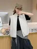 Colete casual simples de gola alta estilo coreano para mulheres, novo top versátil sem mangas para outono de 2026 para usar em camadas