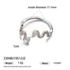 Anillo de Marca Nuevo de Moda Chapado en Cobre Dorado Blanco Estilo Frío Lujo Ligero Joyería de Gama Alta Anillo de Diseño Incrustado con Circonita Anillo Anillo