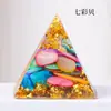 3CM Cascalho de Cristal Resina de Gotejamento Pirâmide Ornamentos Resina de Gotejamento Artesanato para Casa Escritório Mesa Atacado