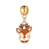Decorações de Natal Pulseira DIY, Pingente de Árvore de Natal, Colar Artesanal, Pingente de Desenho Animado, Enfeites de Feriado, Decorações Penduradas, Presentes