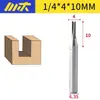 Cuchilla recta TCT Chuanmu vástago de 1/4 aleación doble filo para corte de panel de madera, ranurado, recorte, fresa para grabado de tablero de partículas, producto genuino