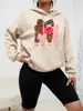 Estampa de Leopardo Amor Design de Combinação Criativa Streetwear Feminino